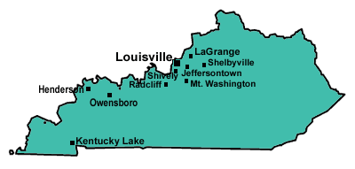 map of KY