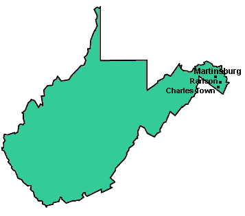 map of WV